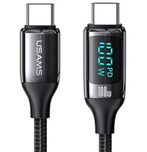 Kabel USB-C - USB-C USAMS U78 100W 1.2 m Czarny