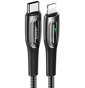 Kabel USB-C - Lightning USAMS SJ518USB01 1.2m Czarny