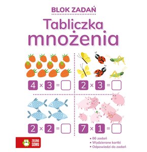 Książka z zadaniami Blok zadań Tabliczka mnożenia (miękka okładka)