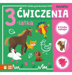 Książka z zadaniami Edulatki Ćwiczenia 3-latka (miękka okładka)
