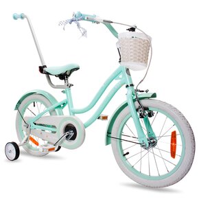 Rower dziecięcy SUN BABY Heart Bike Silver Moon 16 cali dla dziewczynki Miętowy