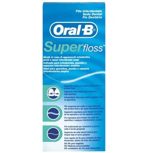 Nić dentystyczna ORAL-B Super Floss (50 sztuk)