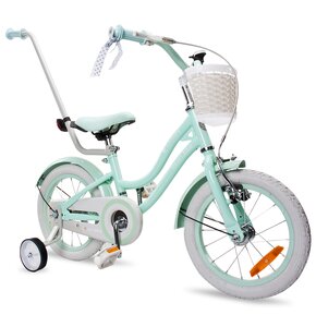 Rower dziecięcy SUN BABY Heart Bike Silver Moon 14 cali dla dziewczynki Miętowy
