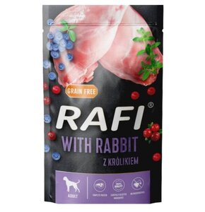 Karma dla psa RAFI z królikiem, borówką i żurawiną 500 g