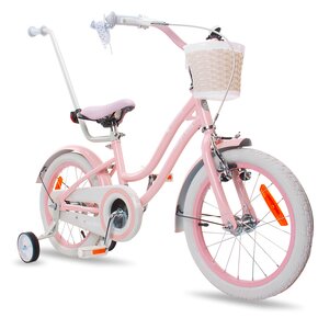 Rower dziecięcy SUN BABY Heart Bike Silver Moon 16 cali dla dziewczynki Różowy