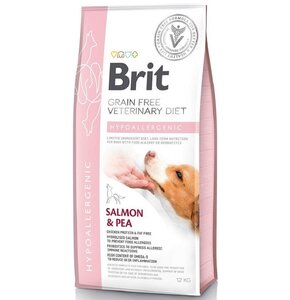 Karma dla psa BRIT Grain Free Veterinary Diets Dog Hypoallergenic Łosoś z groszkiem 12 kg