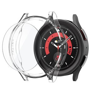 Etui SPIGEN Thin Fit do Samsung Galaxy Watch 5 Pro (45mm) Przezroczysty + szkło Tempered Glass