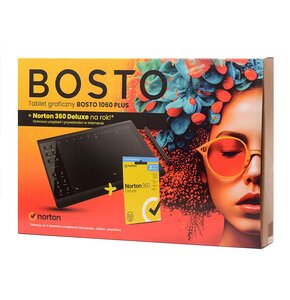 Tablet graficzny BOSTO 1060 Plus + Norton 360 Deluxe (3 urządzenia 1 rok)