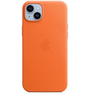 Etui APPLE Leather Case MagSafe do iPhone 14 Plus Pomarańczowy