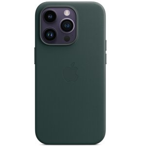 Etui APPLE Leather Case MagSafe do iPhone 14 Pro Leśna zieleń