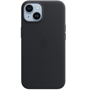 Etui APPLE Leather Case MagSafe do iPhone 14 Północ