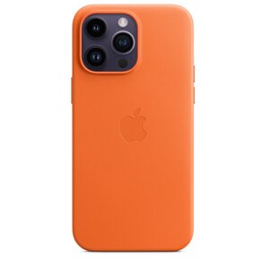 Etui APPLE Leather Case MagSafe do iPhone 14 Pro Max Pomarańczowy