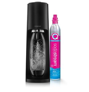 Saturator SODASTREAM Terra Czarny + Syropy SODASTREAM 2 x Pepsi Max Zero bez cukru i Pepsi 3 x 440 ml