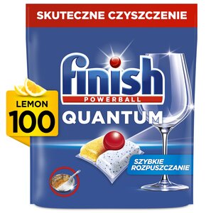 Kapsułki do zmywarek FINISH Powerball Quantum All in 1 Lemon - 100 szt.