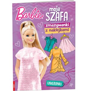Kolorowanka Barbie Moja Szafa Zmazywanki z Naklejkami SSN-1103