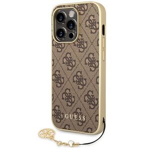 Etui GUESS 4G Charms Collection do Apple iPhone 14 Pro Brązowy