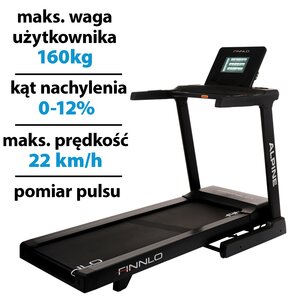 Bieżnia elektryczna FINNLO Alpine V-TFT 1839W 22km/h