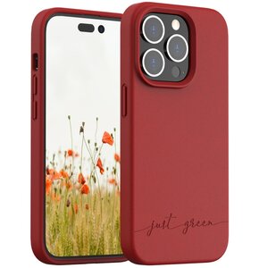 Etui JUST GREEN 100 Eco do Apple iPhone 14 Pro Czerwony