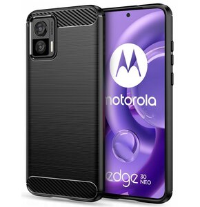 Etui TECH-PROTECT TPUCarbon do Motorola Edge 30 Neo Czarny