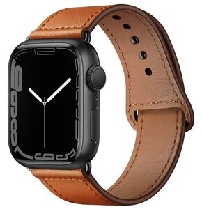 Pasek TECH-PROTECT LeatherFit do Apple Watch 2/3/4/5/6/7/8/9/SE (38/40/41mm) Brązowy
