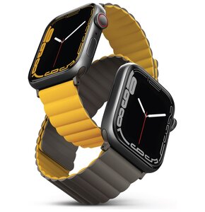 Pasek UNIQ Revix do Apple Watch 2/3/4/5/6/7/8/9/SE/SE 2/Ultra/Ultra 2 (42/44/45/49 mm) Musztardowy-khaki