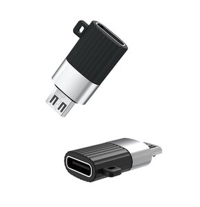 Adapter USB Typ-C - microUSB XO NB149 Czarny