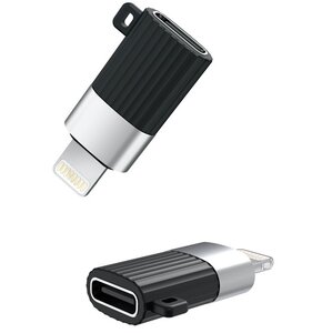 Adapter Micro USB Typ C - Lightning XO NB149-D Czarny