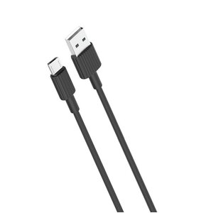 Kabel USB - Micro USB XO NB156 2.4A 1 m Czarny