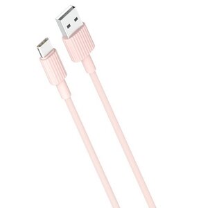 Kabel USB - USB-C XO NB156 2.4A 1 m Różowy