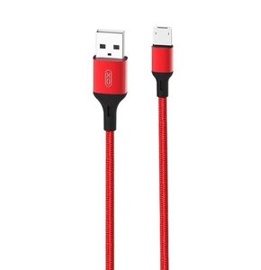 Kabel USB - Micro USB XO NB143 2.4A 1 m Czerwony