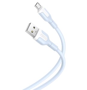 Kabel USB - Micro USB XO NB212 2.4A 1 m Niebieski