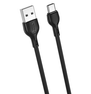 Kabel USB - USB-C XO NB200 2.1A 1 m Czarny