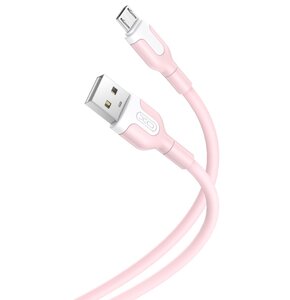 Kabel USB - Micro USB XO NB212 2.1A 1 m Różowy