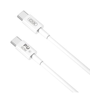 Kabel USB-C - USB-C XO NB-Q190A 60W 1 m Biały