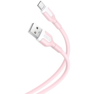 Kabel USB - USB-C XO NB212 2.1A 1 m Różowy