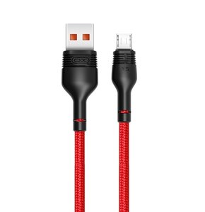 Kabel USB - Micro USB XO NB55 5A 1 m Czerwony