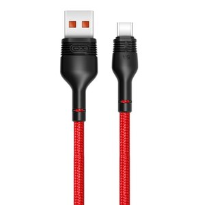 Kabel USB - USB Typ-C XO NB55 5A 1 m Czerwony