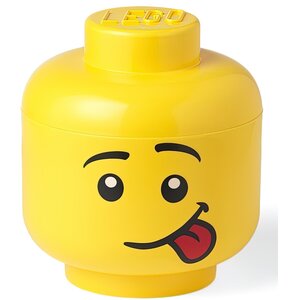 Pojemnik na LEGO duża głowa Chłopiec Głuptasek Żółty 40321726