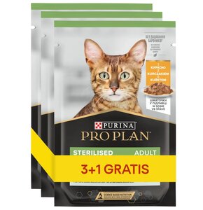 Karma dla kota PURINA Pro Plan Sterilised Kurczak (4 x 85 g)
