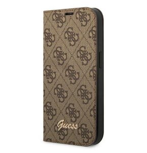 Etui GUESS 4G Vintage Gold Logo do Apple iPhone 14 Pro Brązowy