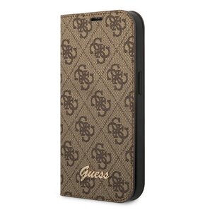 Etui GUESS 4G Vintage Gold Logo do Apple iPhone 14 Pro Max Brązowy