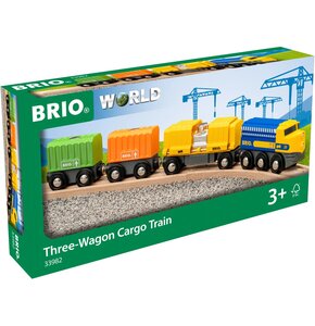 Pociąg BRIO Trzywagonowy towarowy 33982