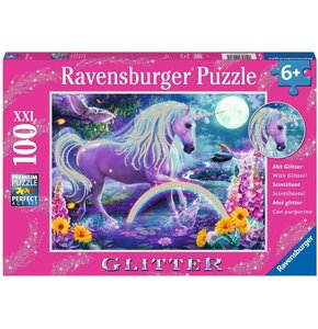 Puzzle RAVENSBURGER Premium Brokatowy Jednorożec (100 elementów)