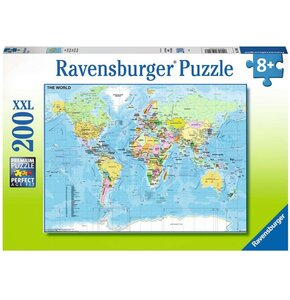 Puzzle RAVENSBURGER Premium Mapa świata (200 elementów)
