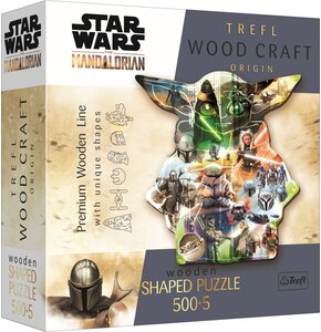 Puzzle TREFL Wood Craft Star Wars Tajemniczy Grogu 20169 (505 elementów)
