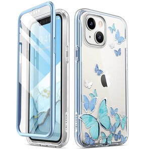 Etui SUPCASE Cosmo do Apple iPhone 14 Plus/15 Plus Niebieski Motylki
