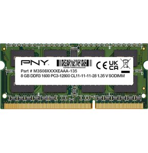 Pamięć RAM PNY SOD8GBN12800 3L-SB 8GB 1600MHz