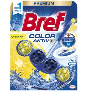 Kostka do WC BREF Color Aktiv Cytryna 50g