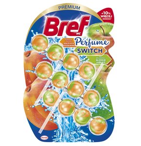 Kostka do WC BREF Perfume Switch Brzoskwinia Jabłko 3x50g