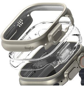 Etui RINGKE Slim do Apple Watch Ultra 1/2 (49mm) Przezroczysty/Szary (2szt.)